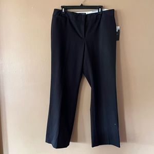 Liz Clairborne black straight legged dress pants, size 16P. NWT